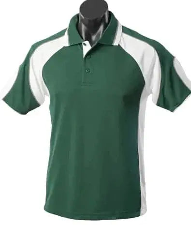 Aussie Pacific Murray Junior School Uniform Polo Shirt 3300 Casual Wear Aussie Pacific Bottle/White/Ashe 6